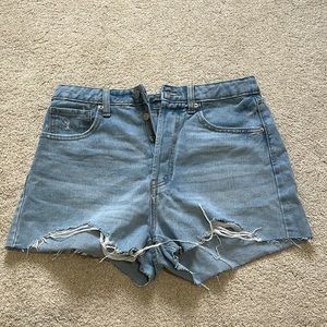 High Waisted Jean Shorts, Size 8